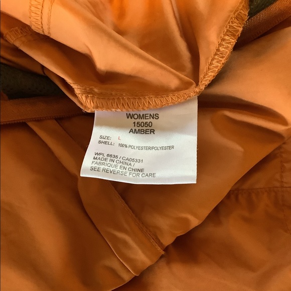 Woolrich  Windbreaker Rain Jackets Amber Orange Size Large - Picture 4 of 4
